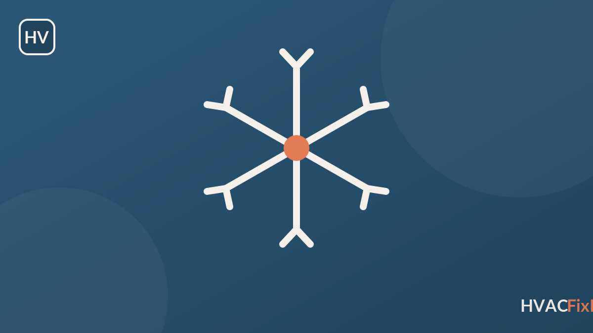 Snowflake icon representing a frozen AC evaporator coil